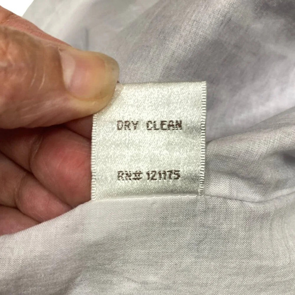 Elizabeth McKay Patterned‎ Dress, Size 6, Navy & White, Fitted, Sash Belt, Midi - Picture 10 of 11